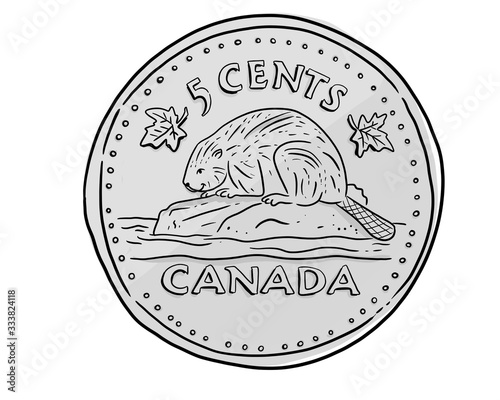Nickel Illustration - Canadian Currency