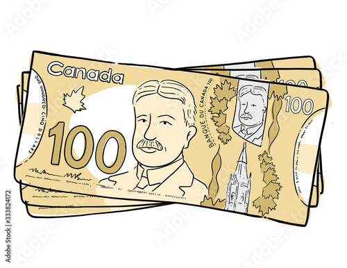 One Hundred Dollar Bill - Canadian Currency