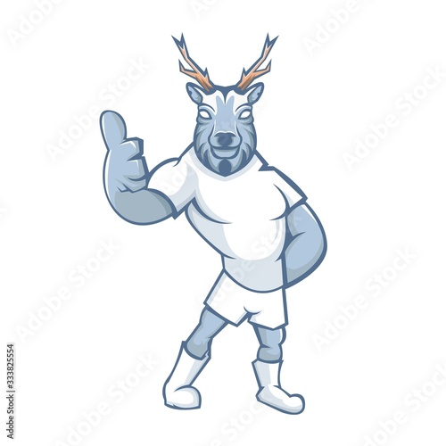 Deer mascot design with modern illustration concept style for sport team.