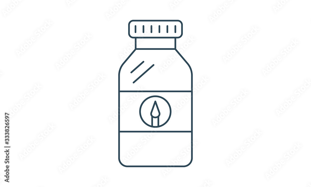 Paint bottle icon for artistic and painting projects Paint bottle icon for artistic and painting projects