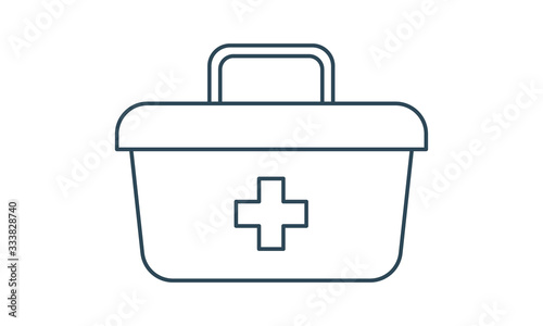 First aid kit icon for emergency response and medical assistance