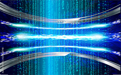 Blue cyber circuit future technology concept background