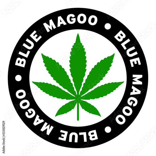 Round Blue Magoo Marijuana Strain Clipart