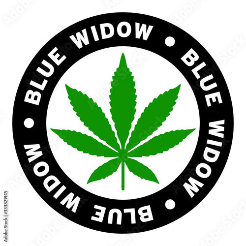 Round Blue Widow Marijuana Strain Clipart