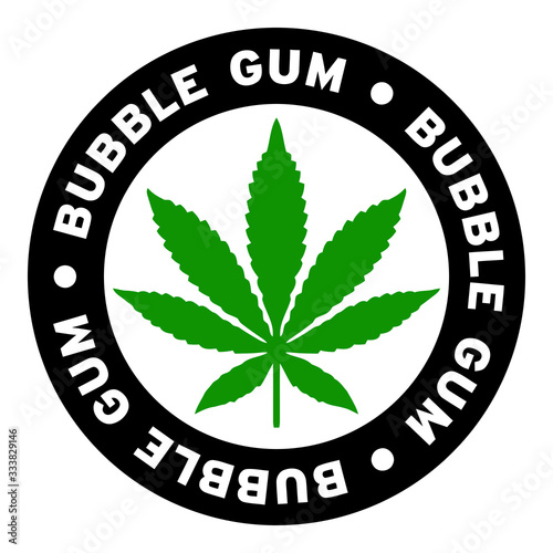 Round Bubble Gum Marijuana Strain Clipart