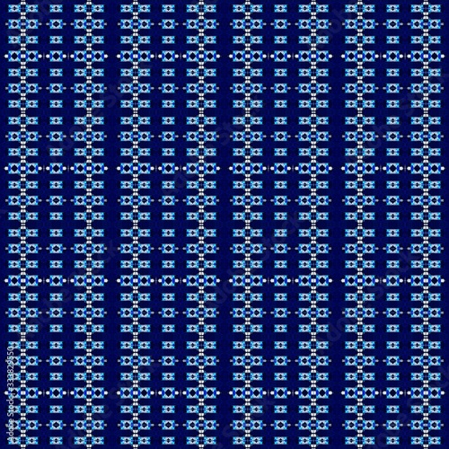 seamless pattern background with very dark blue, light steel blue and medium turquoise colors. can be used for fashion textile, fabric prints and wrapping paper