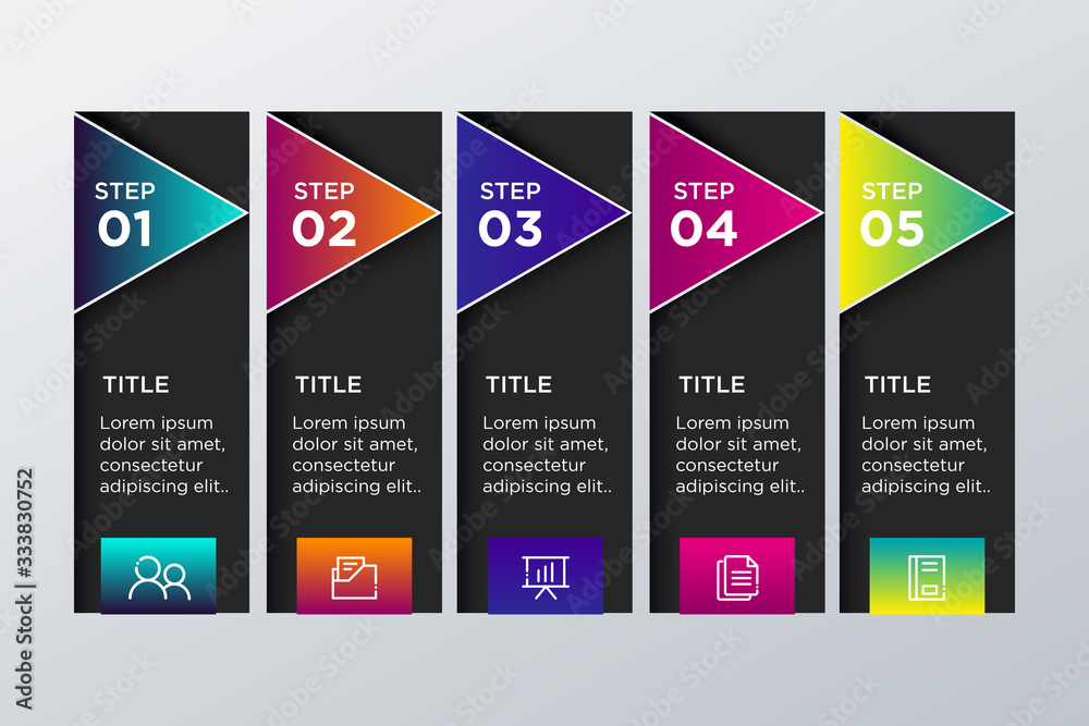 Colorful template infographic business