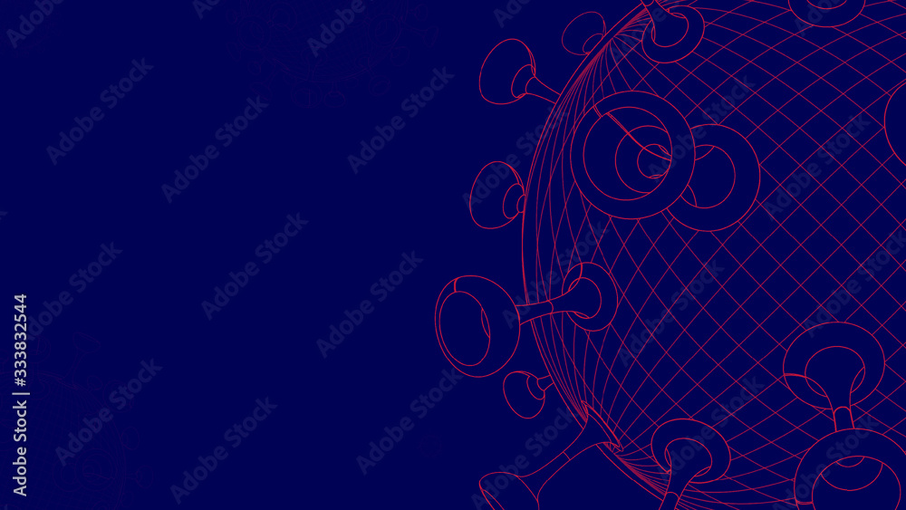 3D Geometric Model of Deadly Corona Virus Line Art Concept, Global Pandemic Viruses Spreading Infecting Caused Dead Background 3D Geometric Model of Deadly Corona Virus Line Art Concept, Global Pandemic Viruses Spreading Infecting Caused Dead Background