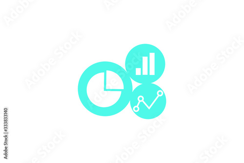 abstract set of light blue icon