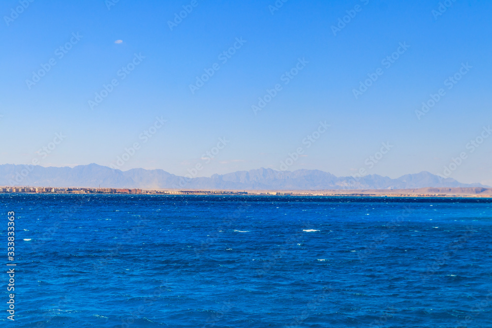View of the Red sea in Hurghada, Egypt
