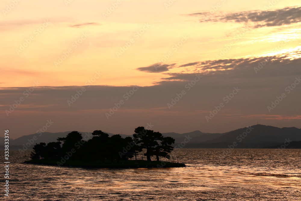 宍道湖の夕焼01