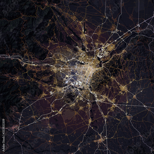 Map Torino city. Italia