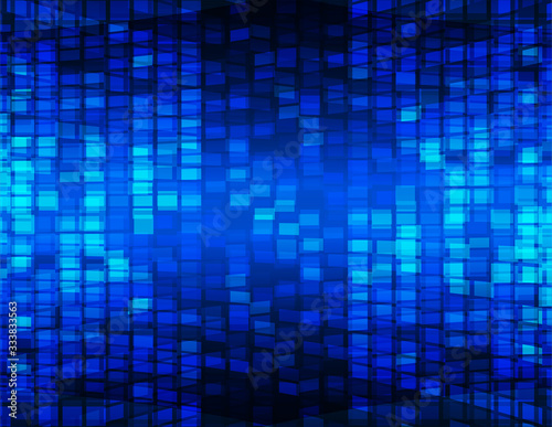 LED cinema screen for movie presentation. Light Abstract Technology background for computer graphic website internet and business. dark blue. Pixel, mosaic, table. point, spot, dot