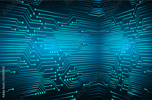 Blue cyber circuit future technology concept background