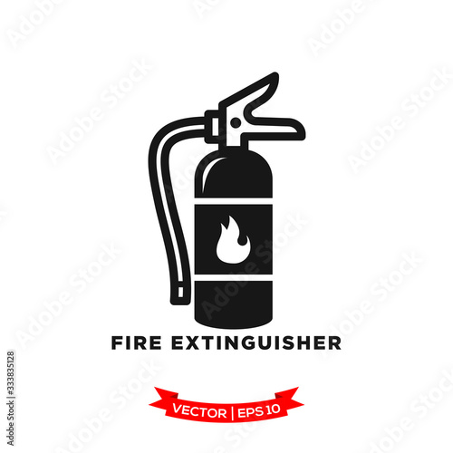 fire extinguisher icon vector logo template