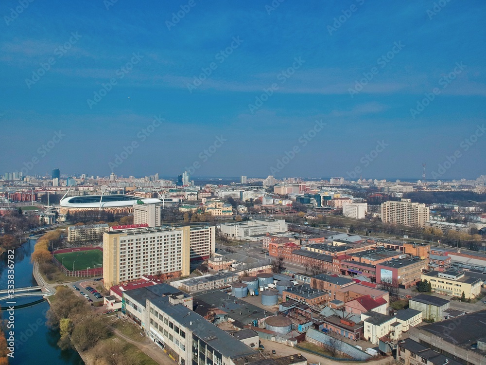 Naklejka premium Aerial view of Minsk, Belarus