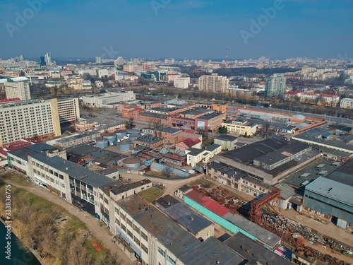 Fototapeta Naklejka Na Ścianę i Meble -  Aerial view of Minsk, Belarus