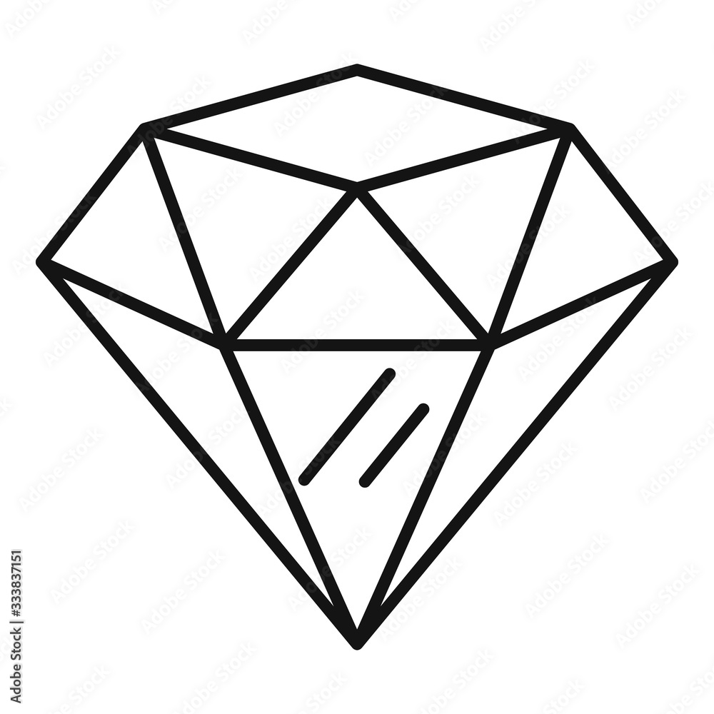Brilliant icon. Outline brilliant vector icon for web design isolated on white background Brilliant icon. Outline brilliant vector icon for web design isolated on white background