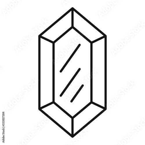 Amethyst jewel icon. Outline amethyst jewel vector icon for web design isolated on white background