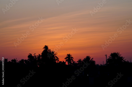 Nile Cruise sunset at Aswan and Luxor Egypt