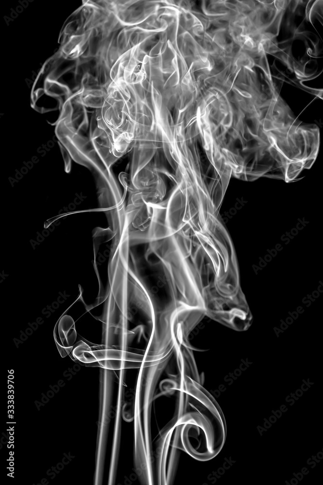 Abstract white smoke animated on a black background Abstract white smoke animated on a black background