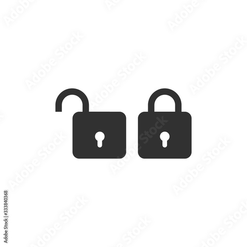 Lock Icon in trendy flat style Security symbol for your web site design, logo, app, UI. Stock Vector illustration isolated on white background.