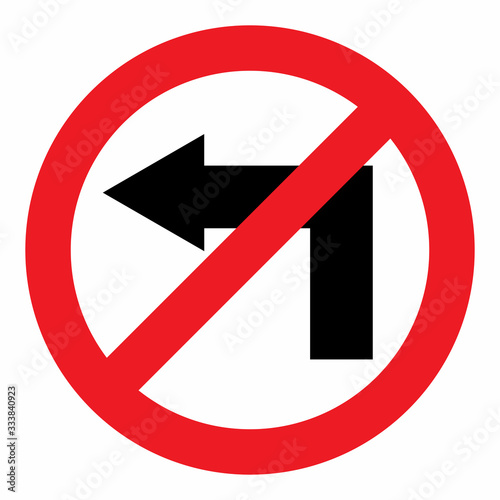No turn left
