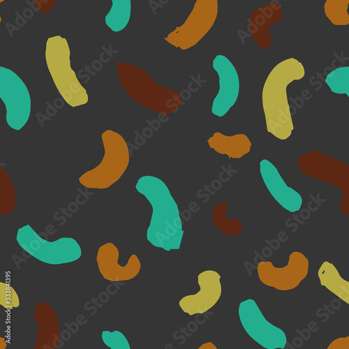 Seamless pattern with textured beans. Endless texture for wrapping paper, textile design or web backgrounds