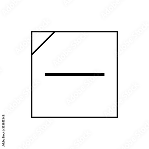 Clothing care. Horizontal flat drying in the shadow. You can siccative clothes. Information instruction. Warning oh desiccation garment. Sticker on dress for business, production. Vector illustration.