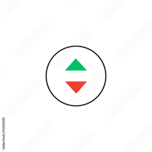 Bright forward and back arrows. Next, previous arrows. Stock Vector illustration isolated on white background.