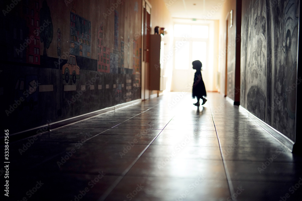 silhouette of a lonely child silhouette of a lonely child
