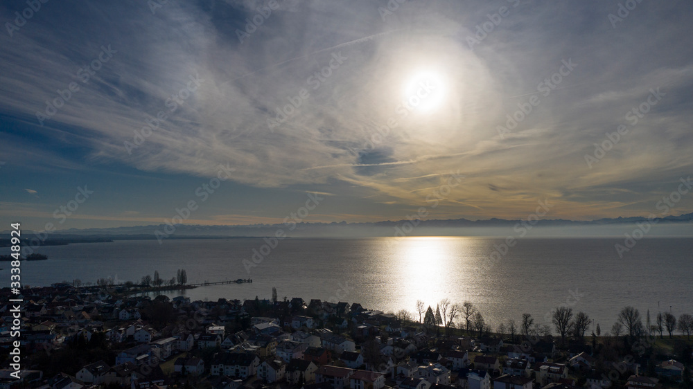 Fototapeta premium Sonnenuntergang am Bodensee