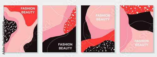 Abstract fun color pattern cartoon texture for doodle geometric background. Vector trend shape for brochure cover template design