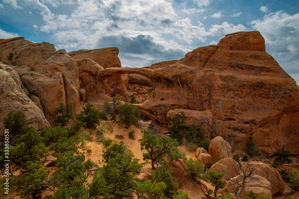Fototapeta premium The USA Southwest Arches National Parks are located in eastern Utah, north of the city of Moab in the United States. Its area is 310 km ².