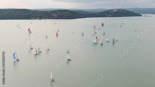 Sail Boats on Lake Balaton photo