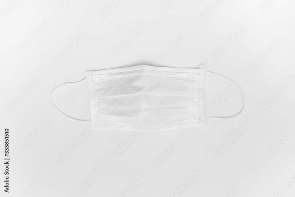 isolated Hygienic Mask (white color) in studio light on white background. isolated Hygienic Mask (white color) in studio light on white background.
