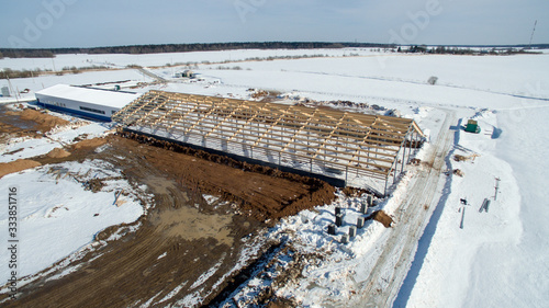 construction from a bird's eye view