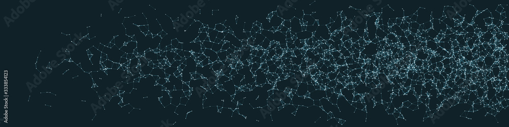 Fototapeta premium Network Mesh Procedural Art background illustration