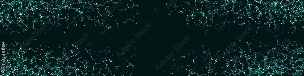 Fototapeta premium Network Mesh Procedural Art background illustration