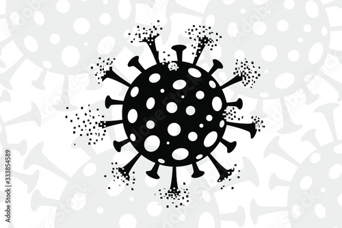 EPS 10 vector. Coronavirus outbreak concept. Stop virus spread by quarantine.	