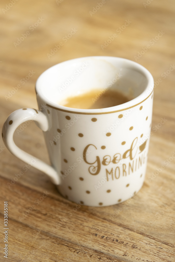 good morning with an espresso coffee good morning with an espresso coffee