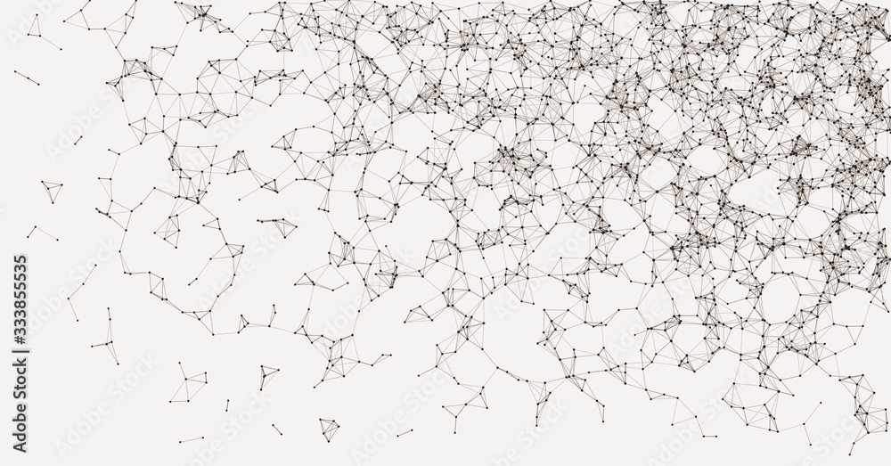 Fototapeta premium Network Mesh Procedural Art background illustration