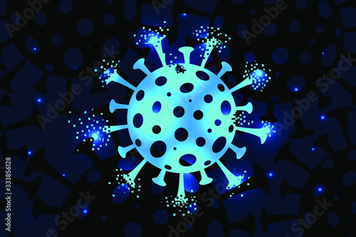 EPS 10 vector. Coronavirus outbreak concept. Stop virus spread by quarantine.	