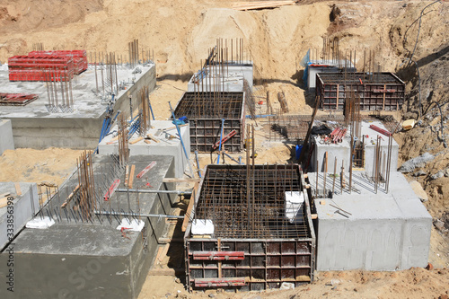 Building the foundations of a residential building