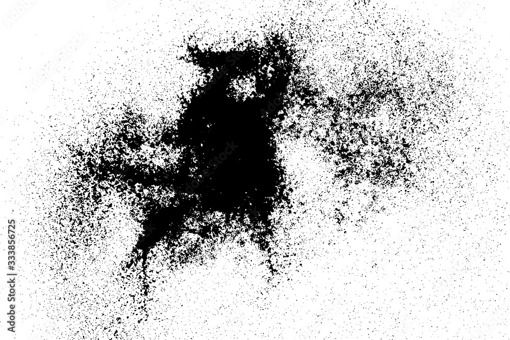 Fototapeta premium Black and white grunge background. Post-apocalyptic style texture. Digitally generated image. Vector design elements. Illustration, Eps 10.