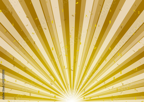 ゴールド　放射　イラスト