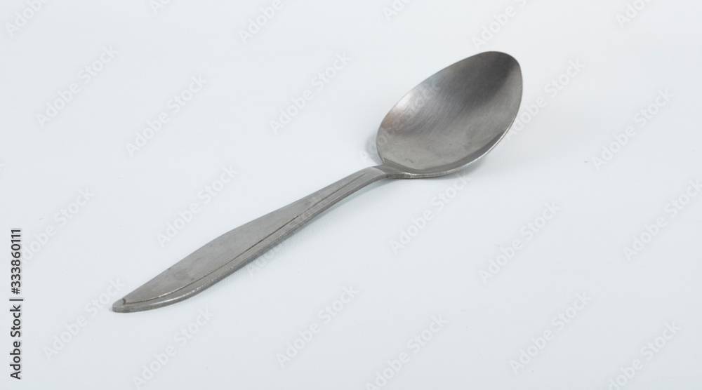 Metal Stainless Spoon isolated on white background Metal Stainless Spoon isolated on white background