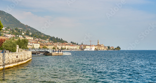 Panoramic picture of City of Salò, at Lake Garda in Italy.