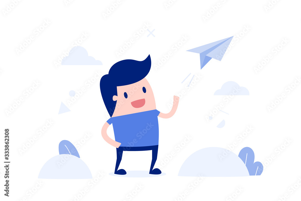 Vector illustration concept of email communication. Vector illustration concept of email communication.