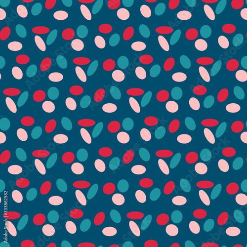 Abstract geometric seamless pattern with elliptical shapes
